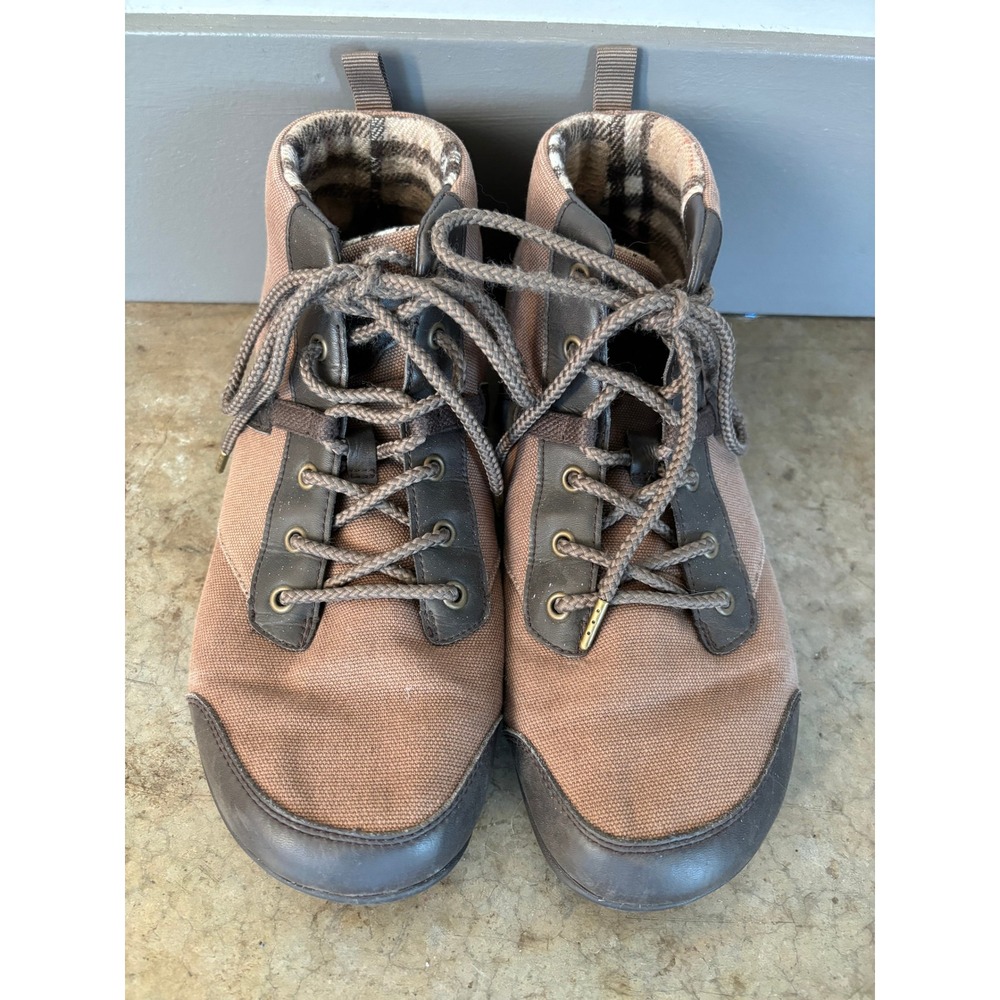 Xero Shoes Mens Denver Brown Canvas Minimalist Barefoot Boots Size 9.5 F200601W